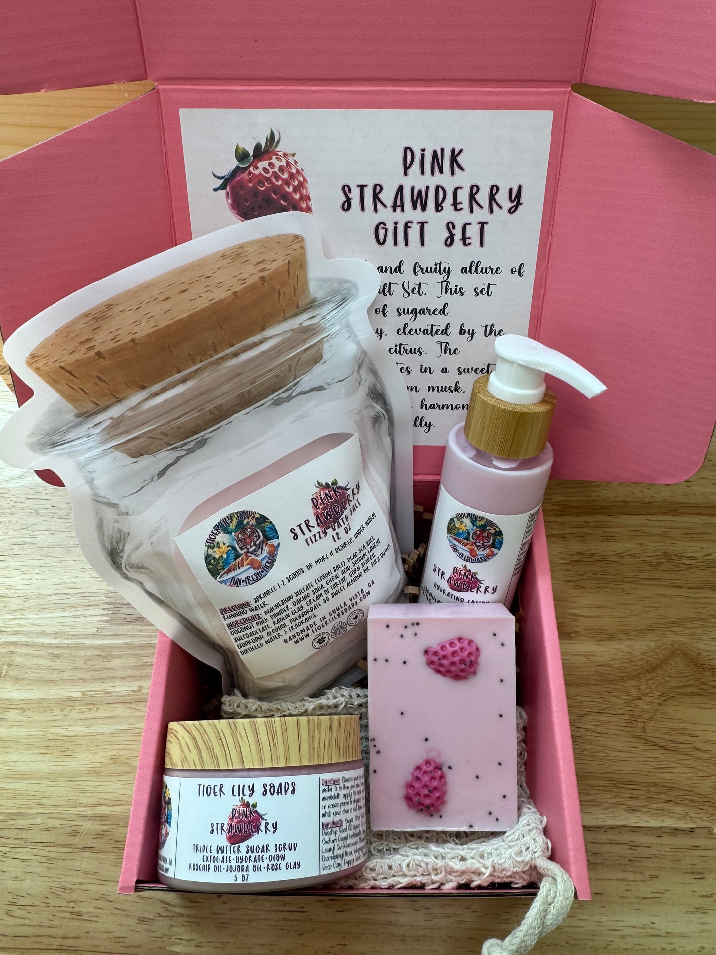 Pink Strawberry Gift Set